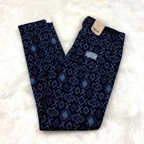Big Star 31 NWT Womens Blue Aztec Alex Skinny Denim Jeans Jeggings - Picture 1 of 7